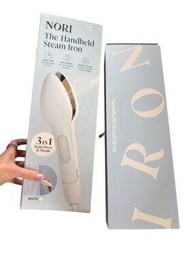NORI portable handheld steam, iron and press. Perfect for traveling! New in box